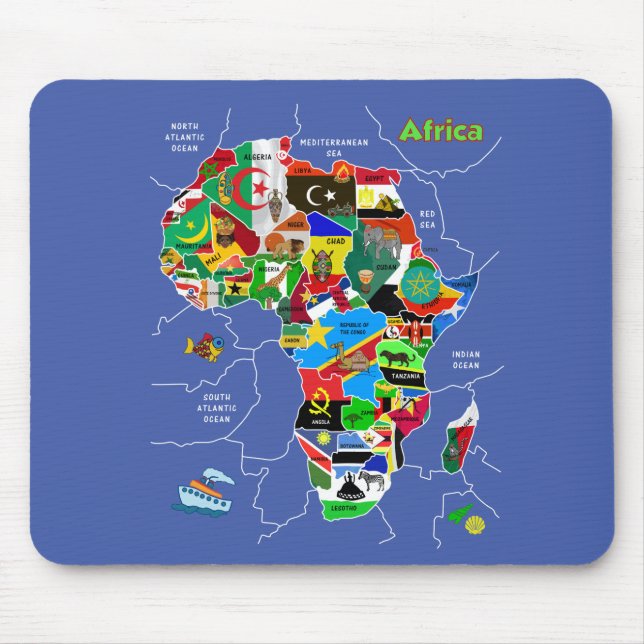Africa Map Mouse Pad (Front)