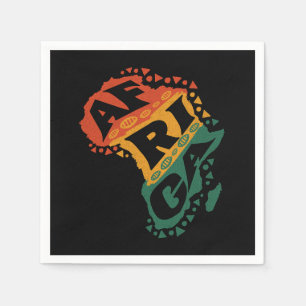 Africa map napkin