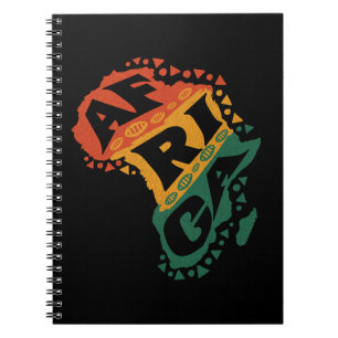 Africa map notebook