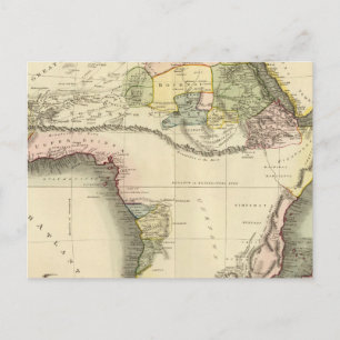 Africa map postcard