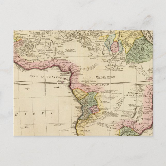 Africa map postcard (Front)