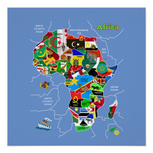 Africa Map Poster (Front)