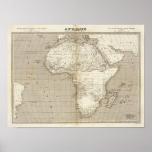 Africa map poster