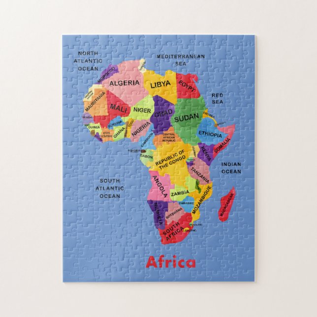 Africa Map Puzzle (Vertical)