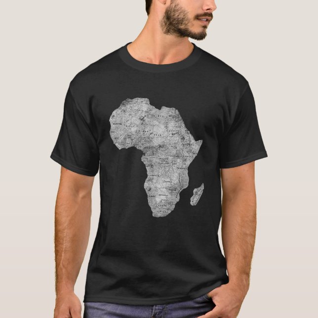 Africa Map Shirt African Black Pride Continent Top (Front)