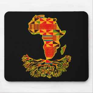 Africa Map Traditional Kente Cloth African Roots C Mouse Pad
