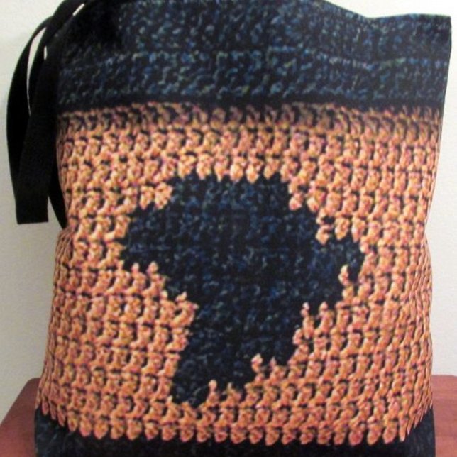 Africa Map Unique Texture Artisan Crochet Print Tote Bag (Creator Uploaded)
