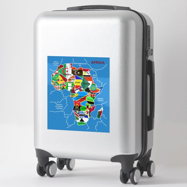 Africa map with flags (Suitcase)