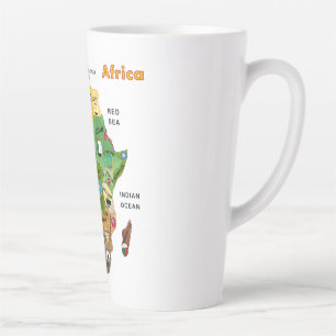 Africa map with flags Latte Mug