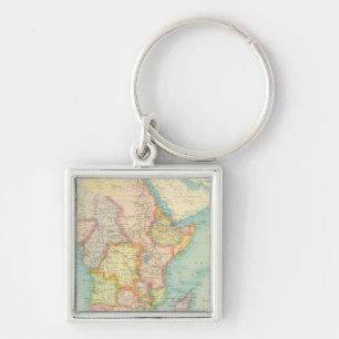 Africa Map with shipping routes Key Ring