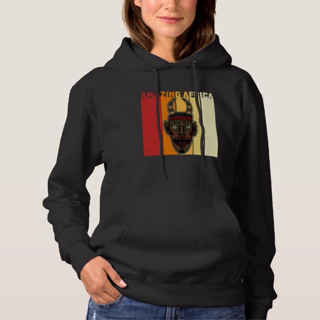 Africa Mask African Afro History Reggae Melanin  1 Hoodie (Front)