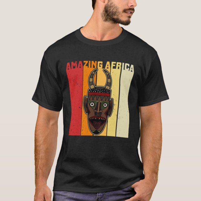 Africa Mask African Afro History Reggae Melanin  1 T-Shirt (Front)