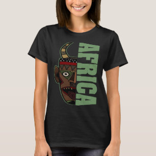 Africa Mask African Afro History Reggae Melanin 2 T-Shirt