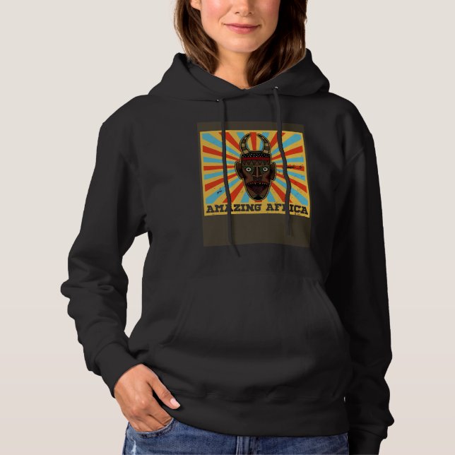Africa Mask African Afro History Reggae Melanin  6 Hoodie (Front)