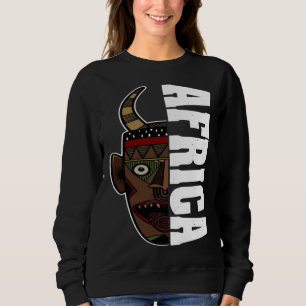 Africa Mask African Afro History Reggae Melanin Sweatshirt