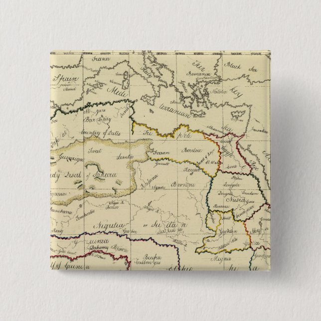 Africa, Mediterranean 15 Cm Square Badge (Front)