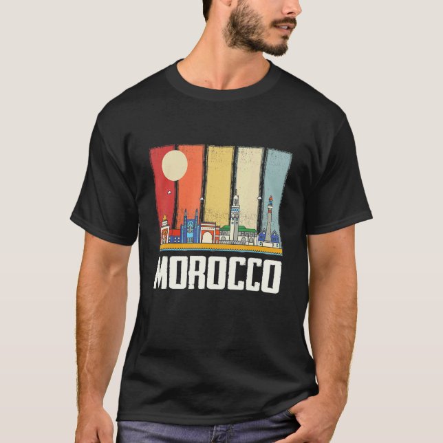 Africa Morocco Skyline Moroccans African Souvenir  T-Shirt (Front)