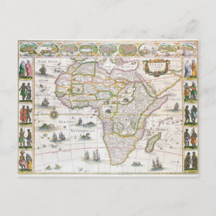 Africa Nova, c.1617 Postcard