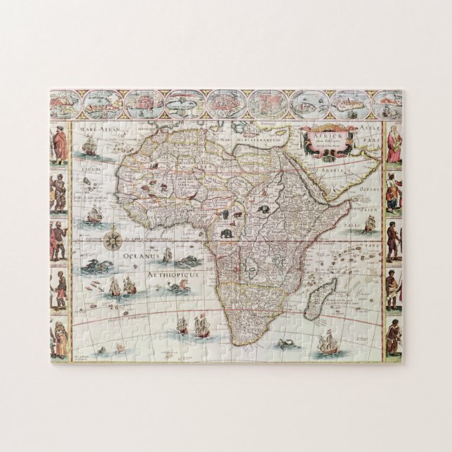 Africa nova descriptio (1690) by Willem Janszoon Jigsaw Puzzle (Horizontal)