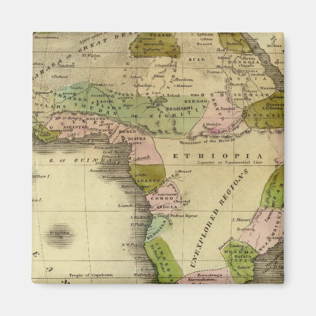 Africa Olney Map Magnet (Front)