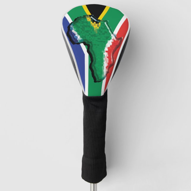 Africa on flag of South Africa Golf Head Cover (Front)