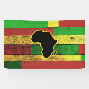 Africa on Wooden Boards Banner