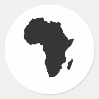 Africa Outline Classic Round Sticker