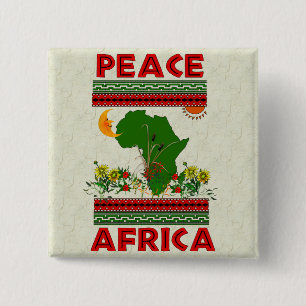 Africa Peace 15 Cm Square Badge