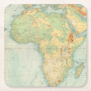 Africa Physical 10506 Square Paper Coaster