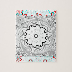 Africa Pink Cyan geometry Jigsaw Puzzle