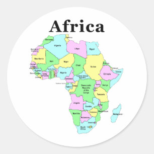 Africa - Political Map Classic Round Sticker