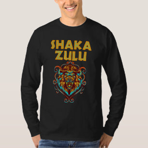 Africa Pride Zulu Warrior Shaka Lion African Tribe T-Shirt