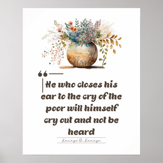 Africa Proverb Quotes Poster (Front)