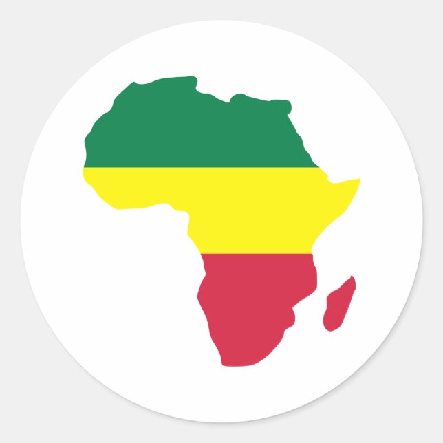Africa Reggae Classic Round Sticker (Front)