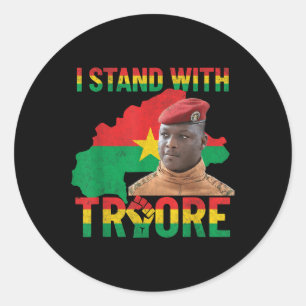 Africa Resistance Thomas Sankara Burkina Faso Ibra Classic Round Sticker