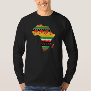 Africa Retro Vintage Map Kente Cool For African T-Shirt