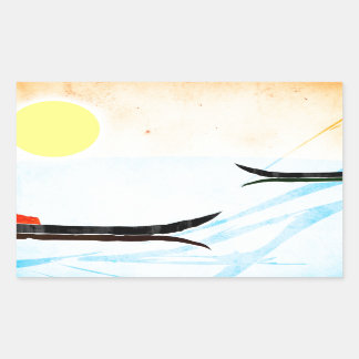 Africa retro vintage style gifts 25 rectangular sticker