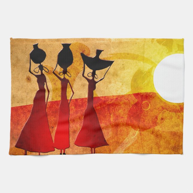 Africa retro vintage style gifts 27 tea towel (Horizontal)