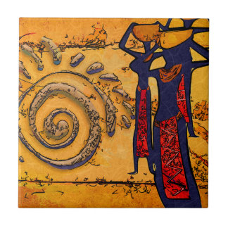 Africa retro vintage style gifts ceramic tile