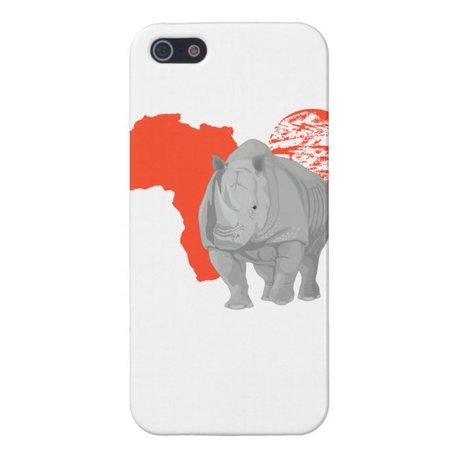Africa rhino iPhone case (Back)