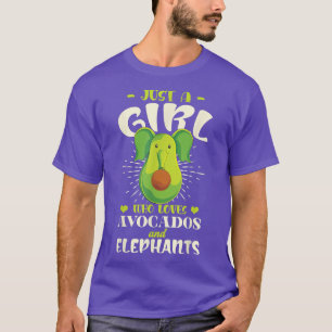 Africa Safari Animal Girls Avocado Women Zoo Eleph T-Shirt