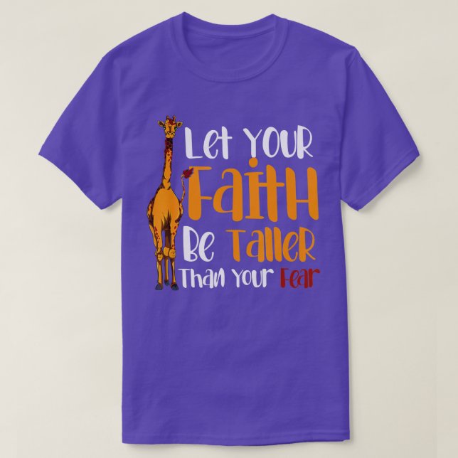 Africa Safari Zoo Animal Gift Motivational Faith G T-Shirt (Design Front)