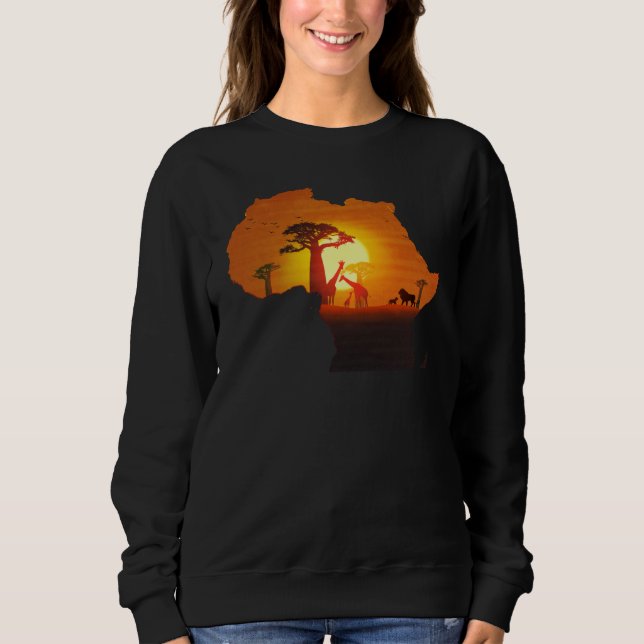 Africa Savannah Continent Lion African King Cradle Sweatshirt (Front)