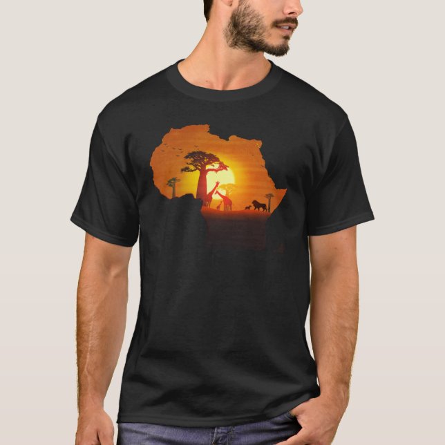 Africa Savannah Continent Lion African King Cradle T-Shirt (Front)