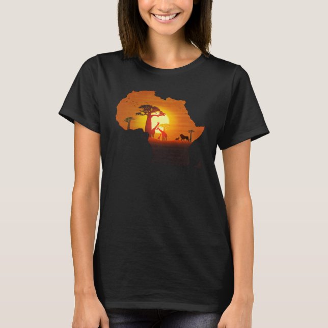 Africa Savannah Continent Lion African King Cradle T-Shirt (Front)