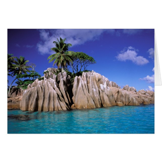 Africa, Seychelles, La Digue Island. Granite (Front Horizontal)