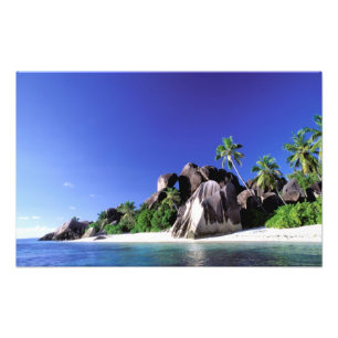 Africa, Seychelles, La Digue Island. Granite 3 Photo Print