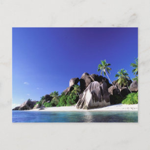Africa, Seychelles, La Digue Island. Granite 3 Postcard