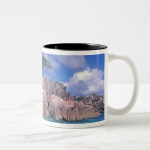 Africa, Seychelles, Praslin Island, St. Pierre Two-Tone Coffee Mug