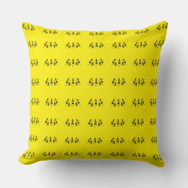 Africa, Silhouette Inspirational Dancers Pattern Cushion (Front)